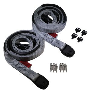 Grey Standard Buckle Spa Cover Hot Tub Wind Securement Strap Complete Kit | SIZE OPTIONS