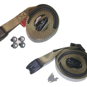 Olive Drab ACW Buckle 2 pc Wind Strap Kit Hot Tub Secure Spa Hurricane Tie Down | SIZE OPTIONS