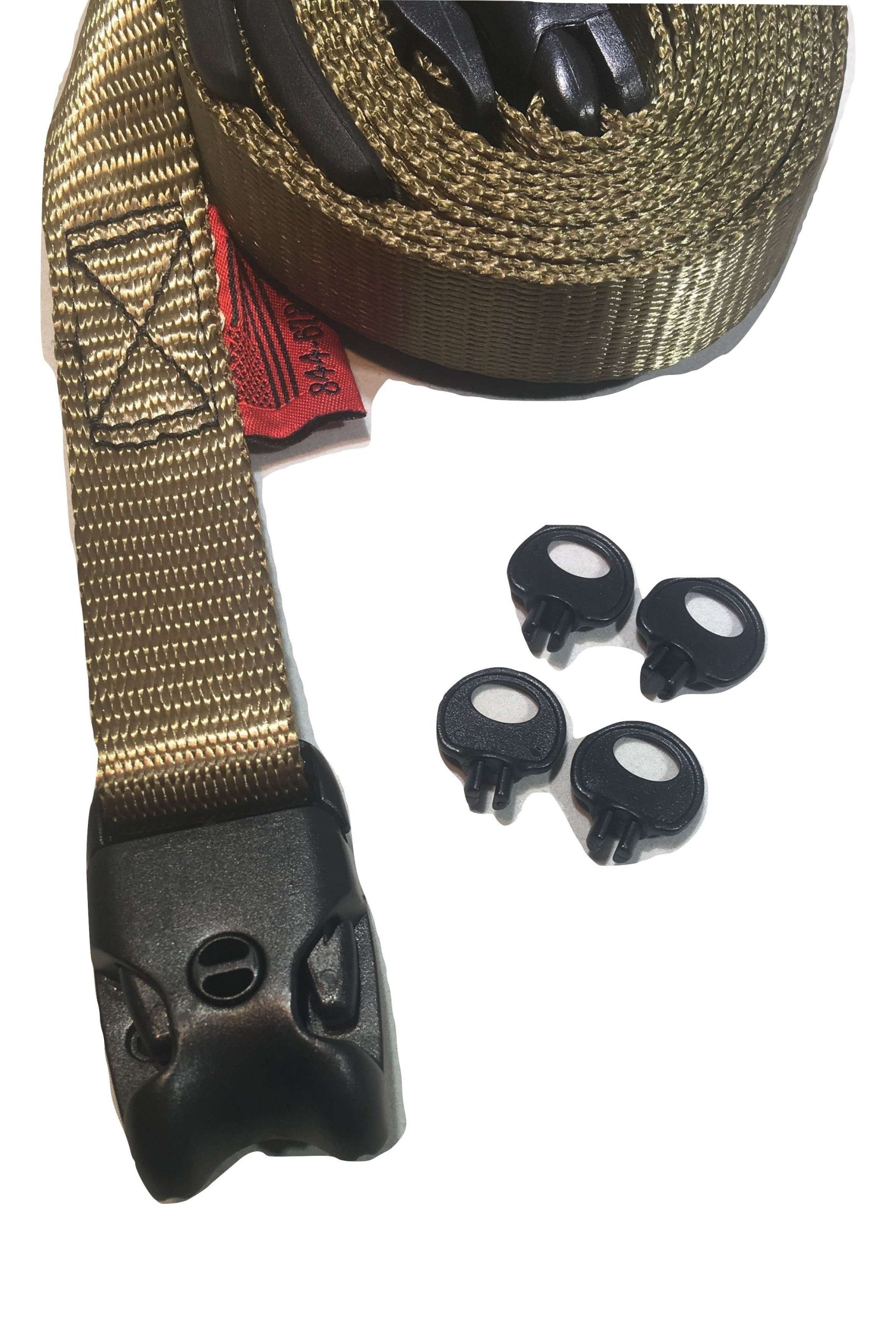Olive Drab ACW Buckle 2 pc Wind Strap Kit Hot Tub Secure Spa Hurricane Tie Down | SIZE OPTIONS - Image 2