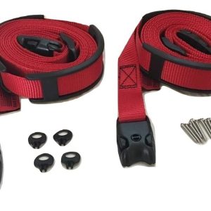 Red ACW Buckle 2 pc Wind Strap Kit Hot Tub Secure Spa Hurricane Tie Down | SIZE OPTIONS