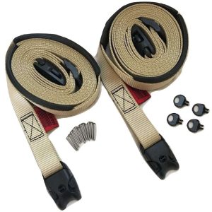 Tan ACW Buckle 2 pc Wind Strap Kit Hot Tub Secure Spa Hurricane Tie Down | SIZE OPTIONS