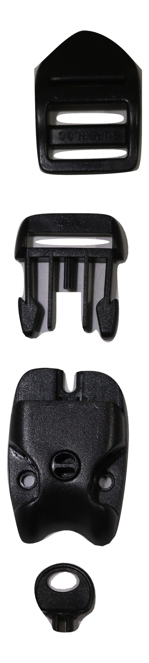 BLACK ACW Buckle 2 pc Wind Strap Kit Hot Tub Secure ACW Loc Spa Hurricane Tie Down | SIZE OPTIONS - Image 2
