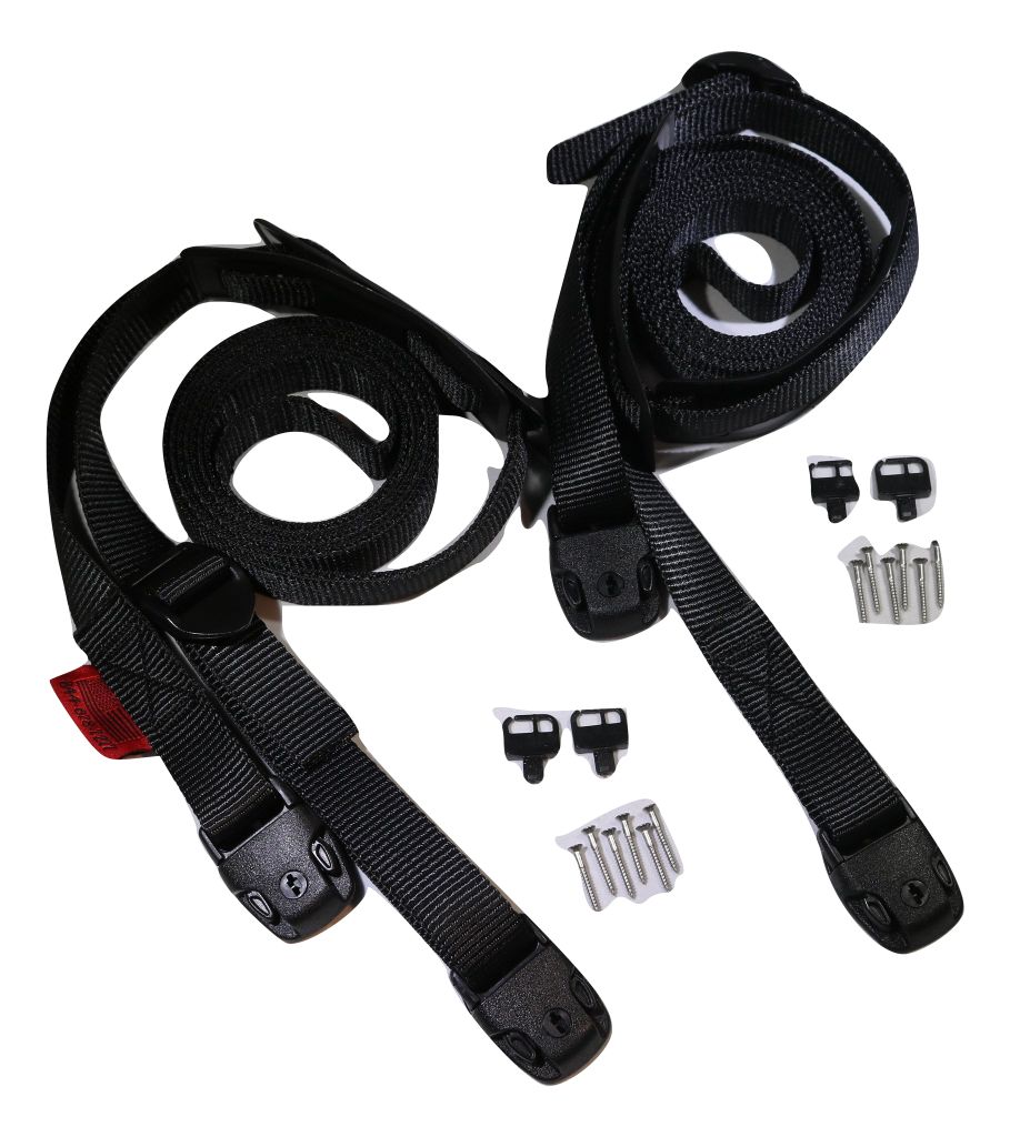 BLACK Standard Buckle Spa Cover Hot Tub Wind Securement Strap Complete Kit | SIZE OPTIONS