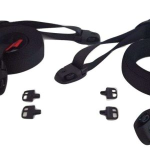 Black Standard Buckle Spa Hot Tub Cover Adjustable Wind Straps | NO PADS NO SCREWS