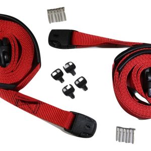 Red Standard Buckle Spa Cover Hot Tub Wind Strap Complete Kit | SIZE OPTIONS