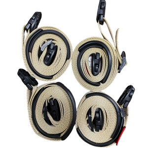 10 Ft Tan ACW Buckle Spa Hot Tub Cover Adjustable Wind Straps | 2 COMPLETE KITS