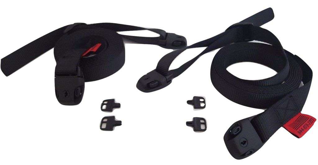10 Ft Black Standard Buckle Spa Hot Tub Cover Adjustable Wind Straps | 2 COMPLETE KITS - Image 2