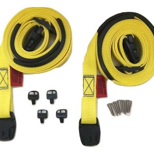 Yellow Standard Buckle Locks Spa Cover Hot Tub Wind Strap Complete Kit | SIZE OPTIONS